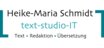 Heike-Maria Schmidt * text-studio-IT