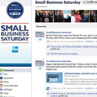 Beispiel, wie sich Business-Partner in Fans umwandeln lassen: Die Small-Business-Saturday-Initiative von American Express (Screenshot-Ausschnitt der Facebook-Seite zur Initiative: facebook.com/SmallBusinessSaturday)