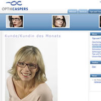 Screenshot-Ausschnitt der Website von Optic Caspers