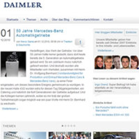 Bild: Screenshot-Ausschnitt des Corporate Blogs der Daimler AG