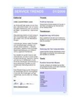 Newsletter SERVICE TRENDS 01/2009