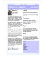 Newsletter SERVICE TRENDS 02 2012