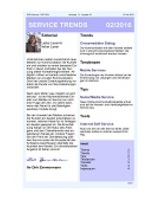 Newsletter SERVICE TRENDS 022016