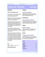Newsletter SERVICE TRENDS  03 2009