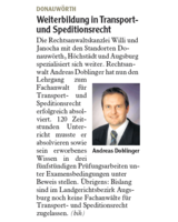 Artikel Donauwörther Zeitung