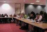 Bewerbungstraining mit Schülerinnen bei der VRT in Bonn.