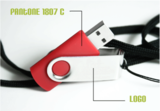 USB Stick FLIPSTAR in Pantone 1807 C