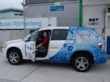 Brennstoffzellenfahrzeug HydroGen4 von Opel für Probefahrten rund um den Veranstaltungsort
