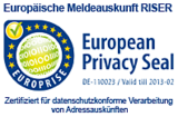 RISER - europaweit einziger Dienst für Adressensuche mit Datenschutz-Gütesiegel