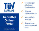 Debitos TÜV Prüfzeichen - Geprüftes Online-Portal