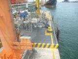 Rutschfeste und chemikalienbeständige Deckbeschichtung eines Öltransport-Jetty