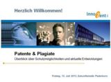 Veranstaltung Patente und Plagiate am 12.07.2013 in der Zukunftsmeile Paderborn