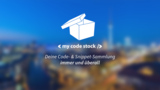 my code stock.com Logo und Slogan