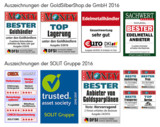 Auszeichnungen der SOLIT Gruppe und GoldSilberShop.de GmbH