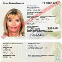 Abbildung neuer Personalausweis: Vorder- und Rückseite (Bildquelle: Bundesministerium des Innern)