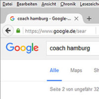 Bei dem Suchbegriff "Coaching Hamburg" finden sich in Google aktuell rund 32 Millionen Suchergebnisse. Selbst jene, die hier auf der zweiten Suchergebnissseite stehen, bekommen in der Regel kaum mehr Klicks ab..