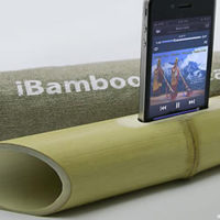 Pfiffige Werbeartikel-Idee: Ein Lautsprecher aus Bambus für das iPhone. (Copyright Bild: iBamboo)
