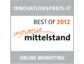 Kunden-Sog-System® erhält in der Kategorie Online Marketing das Prädikat “BEST OF 2012"