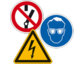 Für mehr Sicherheit in Ihrem Betrieb: Warnschilder, Verbotsschilder und Gebotsschilder nach BGV A8, ASR A1.3 und DIN 4844