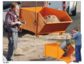 Stapler-Baustoffbehälter und Kran-Baustoff-Kipper - ideale Anbaugeräte für moderne Baustellen-Logistik