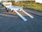 Verladeschienen und Aluminium-Schlauchbrücken für den sicheren Transport von Minibaggern