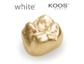 white gibt’s jetzt auch in Gold: CAD-konstruierte Restaurationen in KOOS Edelmetalllegierungen